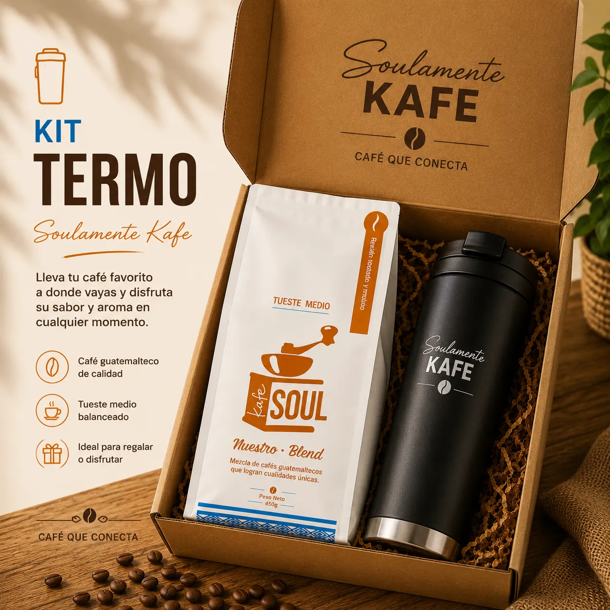 Kit Termo Kafe Soul para disfrutar café en cualquier lugar